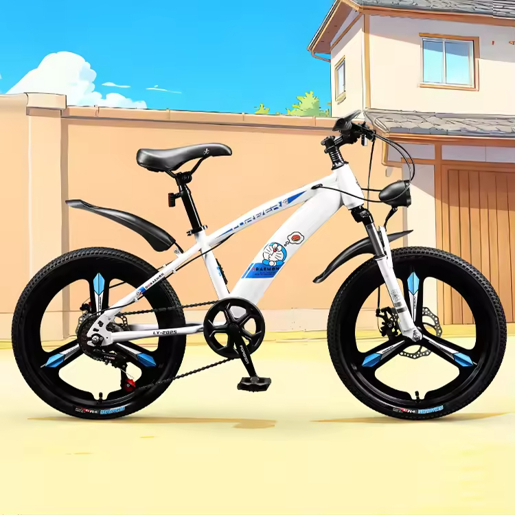 Wholesale 18_20_22 Inch Single_7 Speed Cartoon Children Bicycle High Carbon Steel Suspension Fork Kids Bike with Front Light