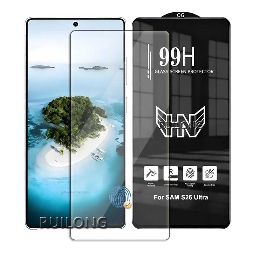 99h 0.18mm Hd Clear Screen Protector For Samsung S26 Ultra S25 Plus Tempered Glass Fingerprint Unlock - Buy Tempered Glass For M