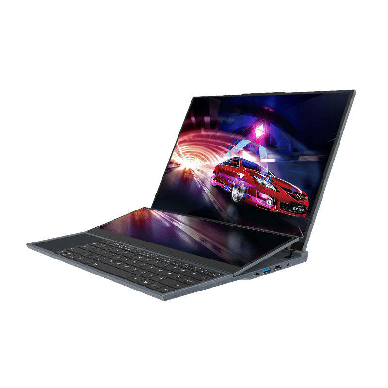 KUIYI Original Brand New 16 Inch 14 Inch I7 Notebook Computer Dual Screen 8/16GB RAM 256/512GB 1TB SSD Laptop Gaming Business La