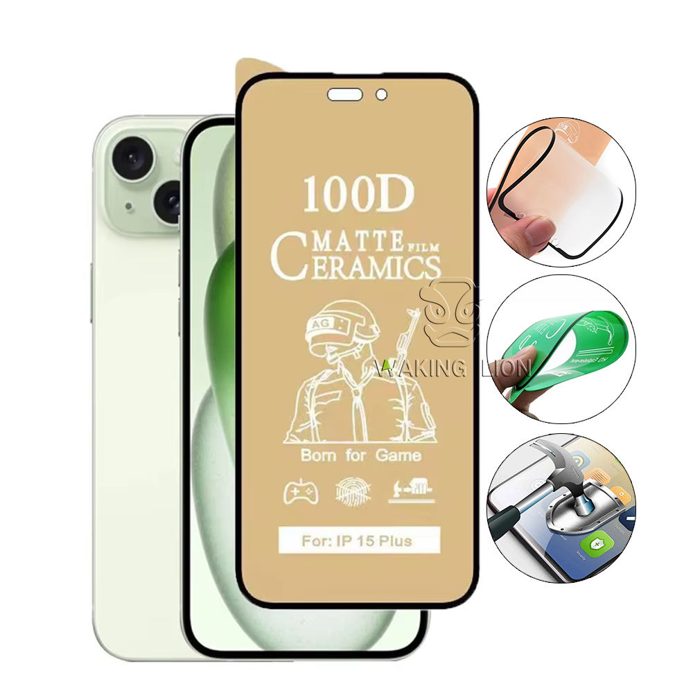 Honatop Factory 100d Ceramic Mobile Phone Soft Screen Protective Film For Iphone 16 15 14 13 12 Pro Max Mica De Ceramic - Buy Ce