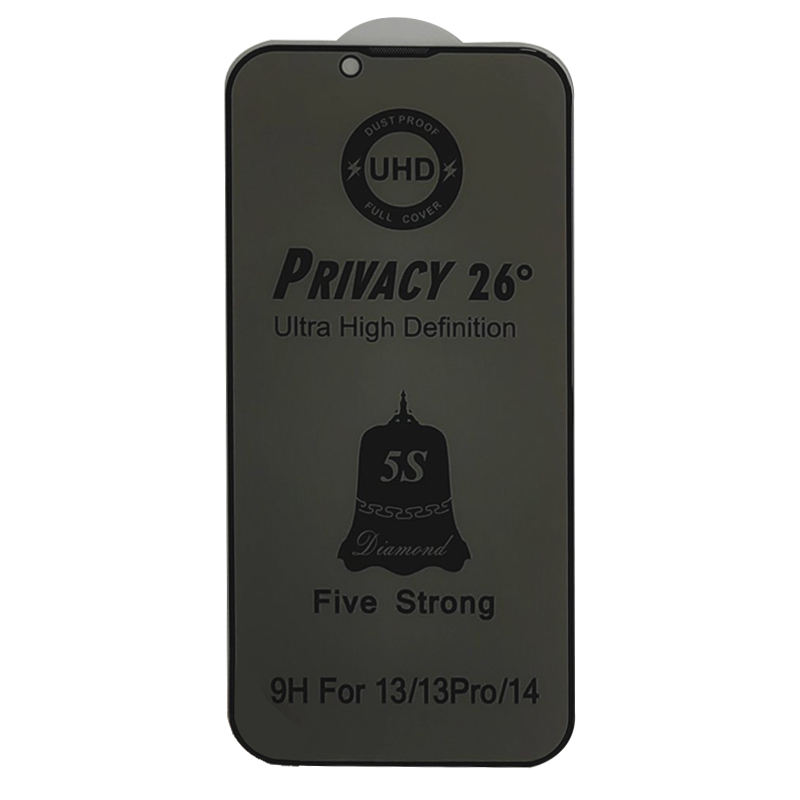 Privacy Screen Protector For Iphone Xs 16 11 12 13 14 15 Pro Max Dark Anti Spy Tempered Glass With 9h Hardness Scratch Proof - B