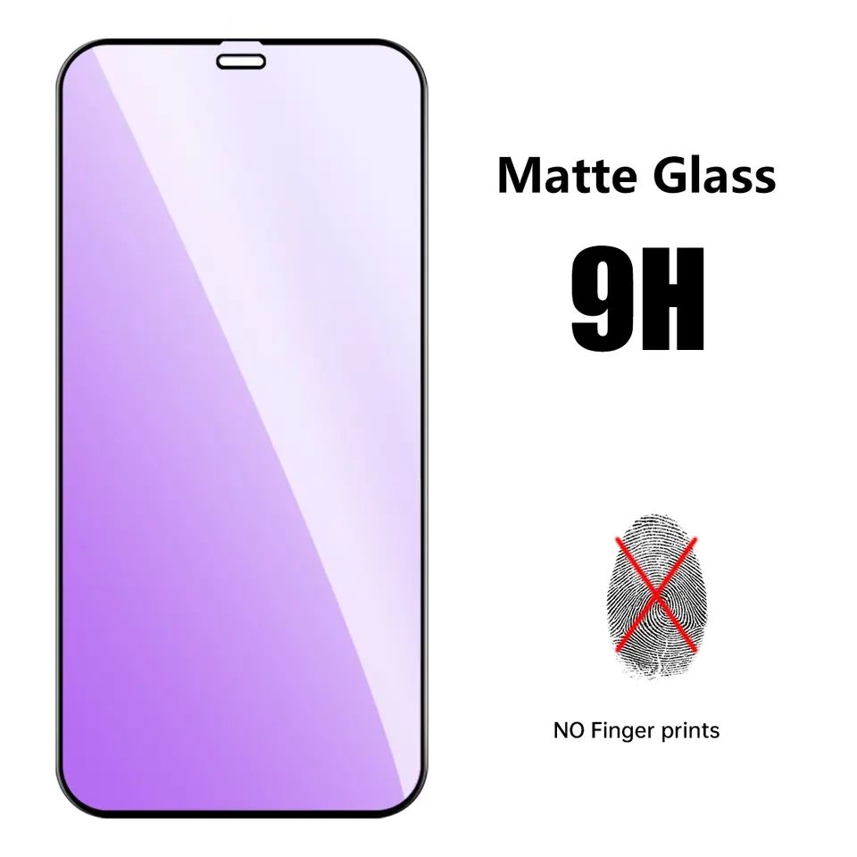 Atb 9h Anti Fingerprint Tempered Glass Anti-blue Light Purple Light Screen Protector For Iphone - Buy Purple Light Screen Protec