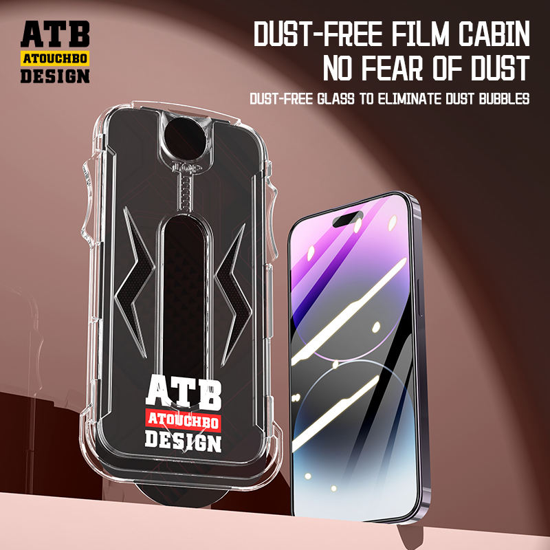 Atb Hd Auto Alignment Kit Tempered Glass For Iphone 13 14 15 Series Screen Protector With Easy Install Tray - Buy Screen Protect