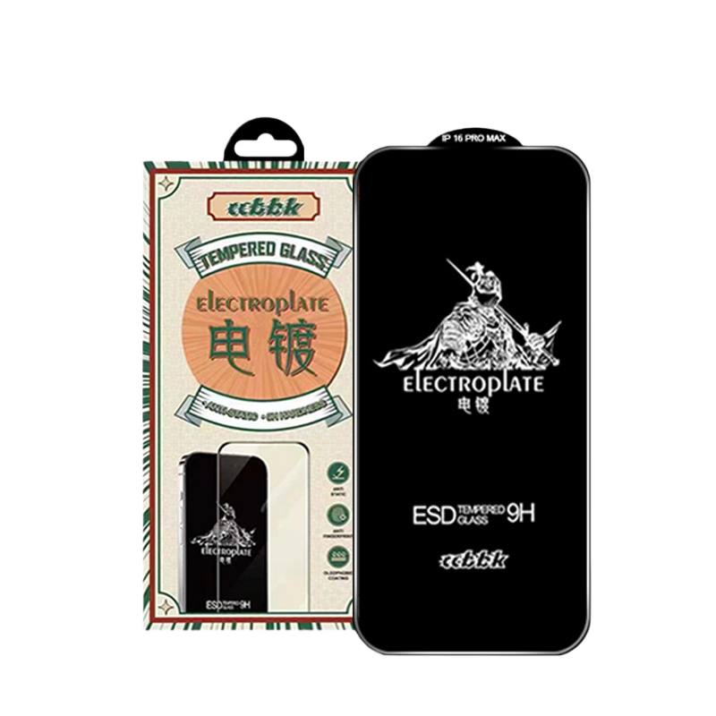 Electroplated 9h Hardness Tempered Glass Top Grade Anti Scratch For Iphone 16 15 14 Pro Max Anti Fingerprint Oleophobic Coating