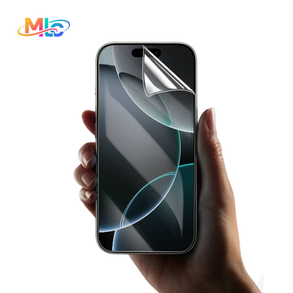 Transparent Soft Pet Screen Protector For Apple Iphone 16,15 Pro,14,13,12 Plus,-blue Light,High Clarity,Water-based Gel - Buy Bu