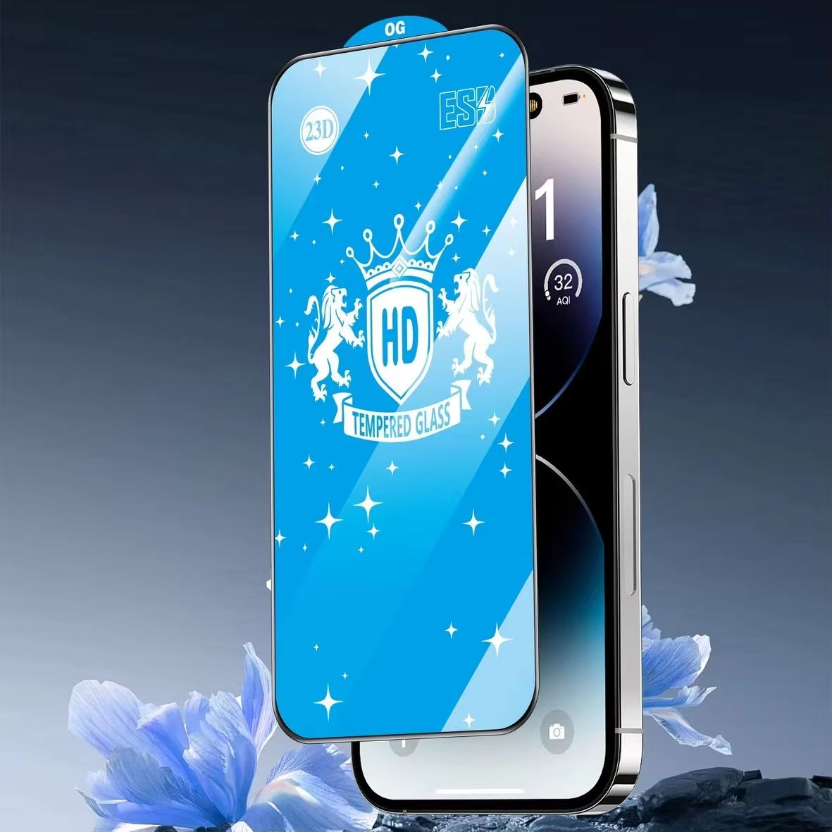 2.5d 9h Anti Scratch Anti-static Esd Anti-fingerprint Anti-oil Clear Tempered Glass Screen Protector Film For 14_15_16 - Buy 23d