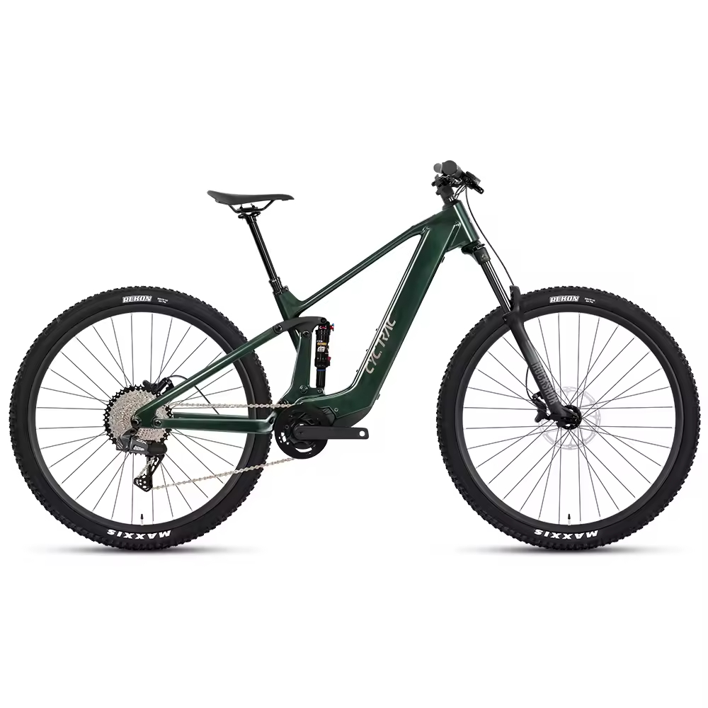 China Factory Carbon Full Suspension Mid Drive Electric Mountain Bike Bafang M820 EM19 Bicycles With Hydraulic Remote Seat Post