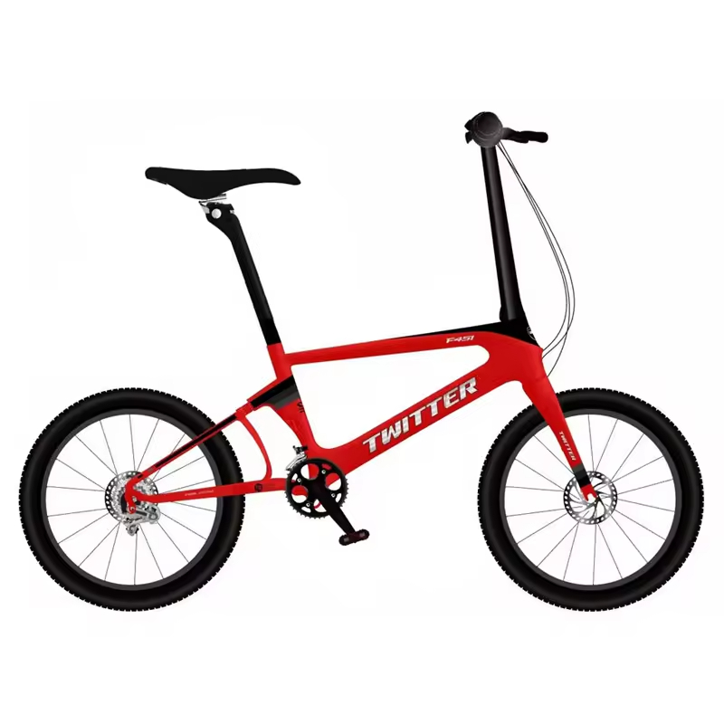 Twitter Mini City Bike 20 Inch Carbon Fiber Frame 22 Speeds Hydraulic Disc Brakes Aluminum Alloy Rims CE Certified 3-Year Bike