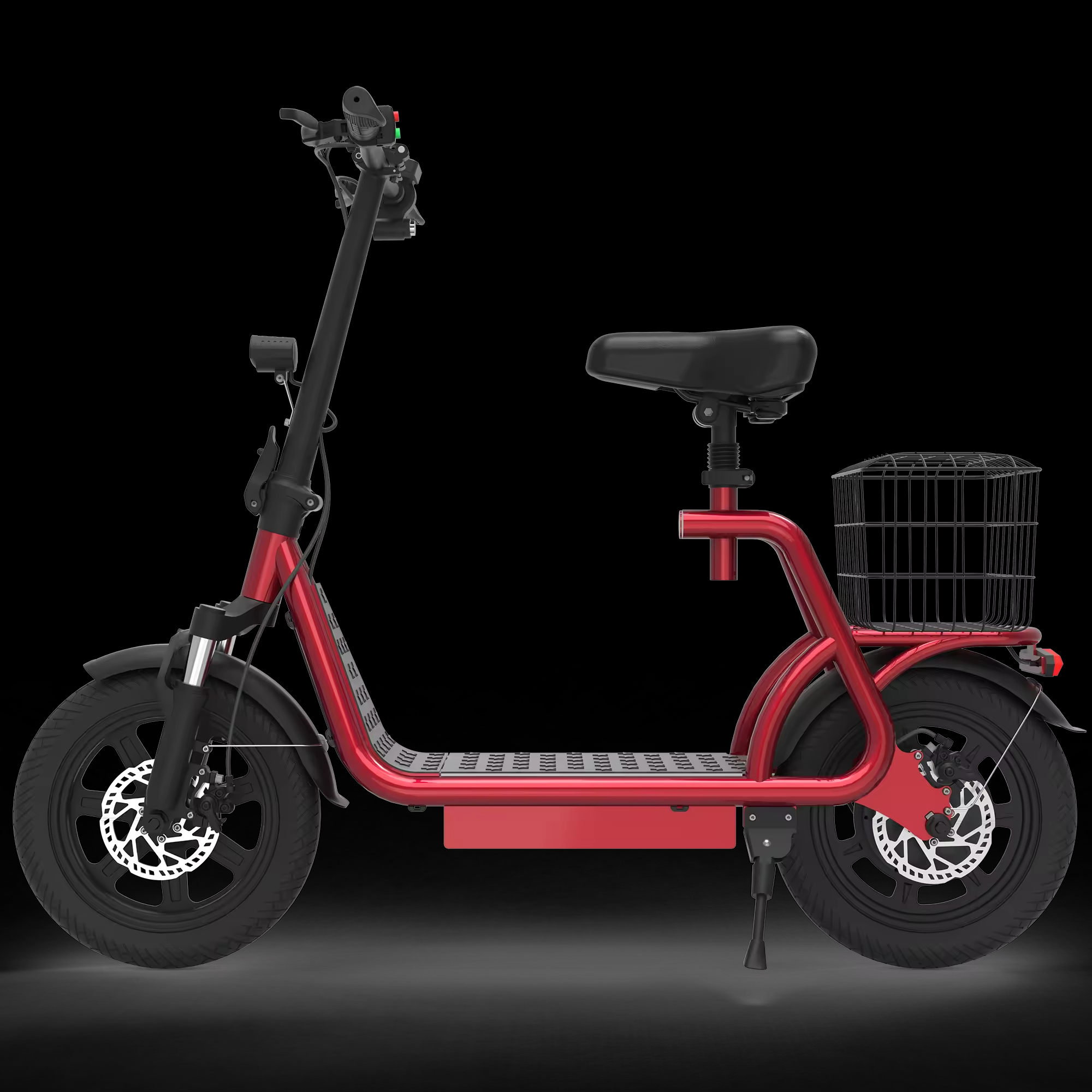 X12 Red 12 Inch Electric Scooter EBike Long Range Food Delivery Electric Bike Foldable Best High Speed Scooter