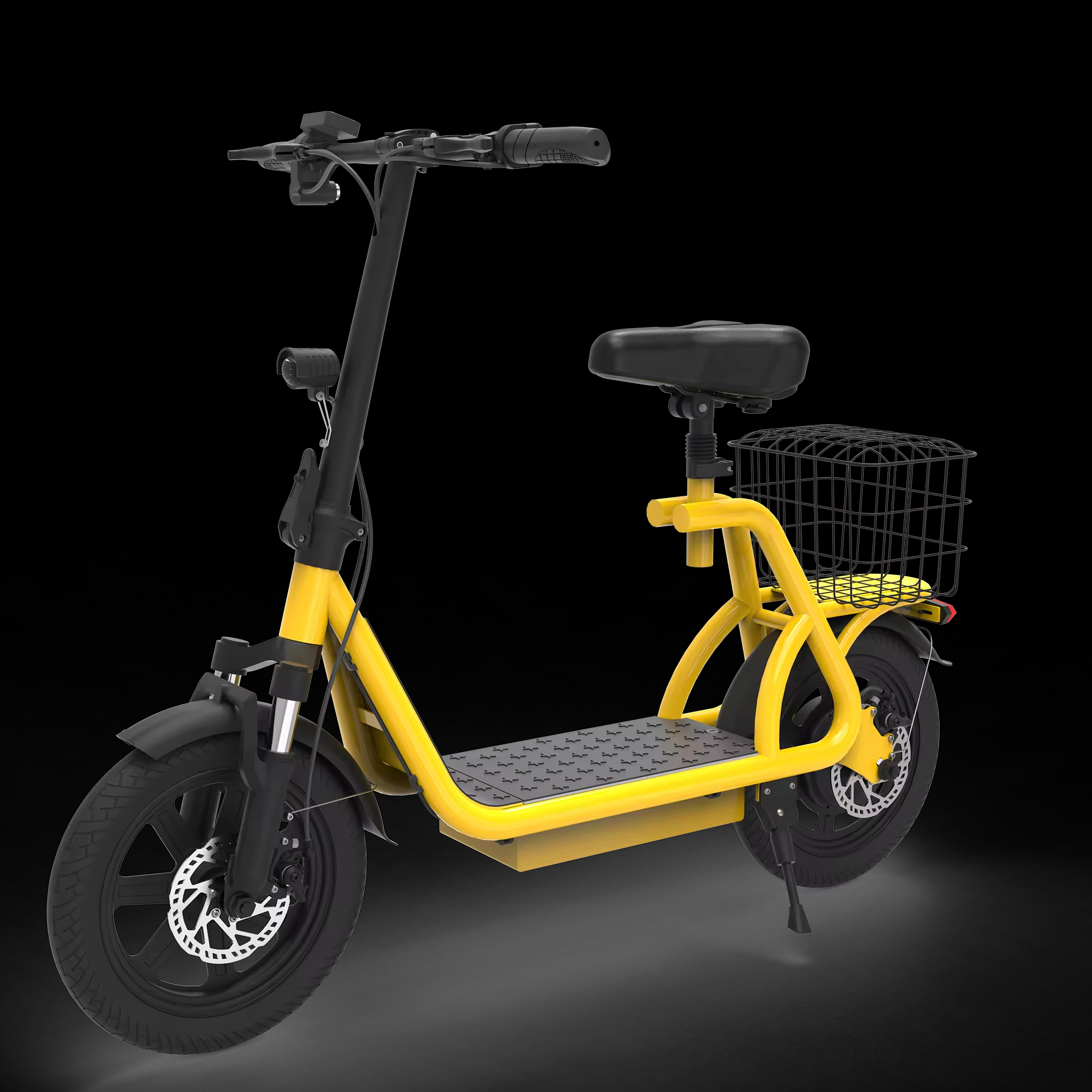X12 Yellow 12 Inch Electric Scooter EBike Long Range Food Delivery Electric Bike Foldable Best High Speed Scooter