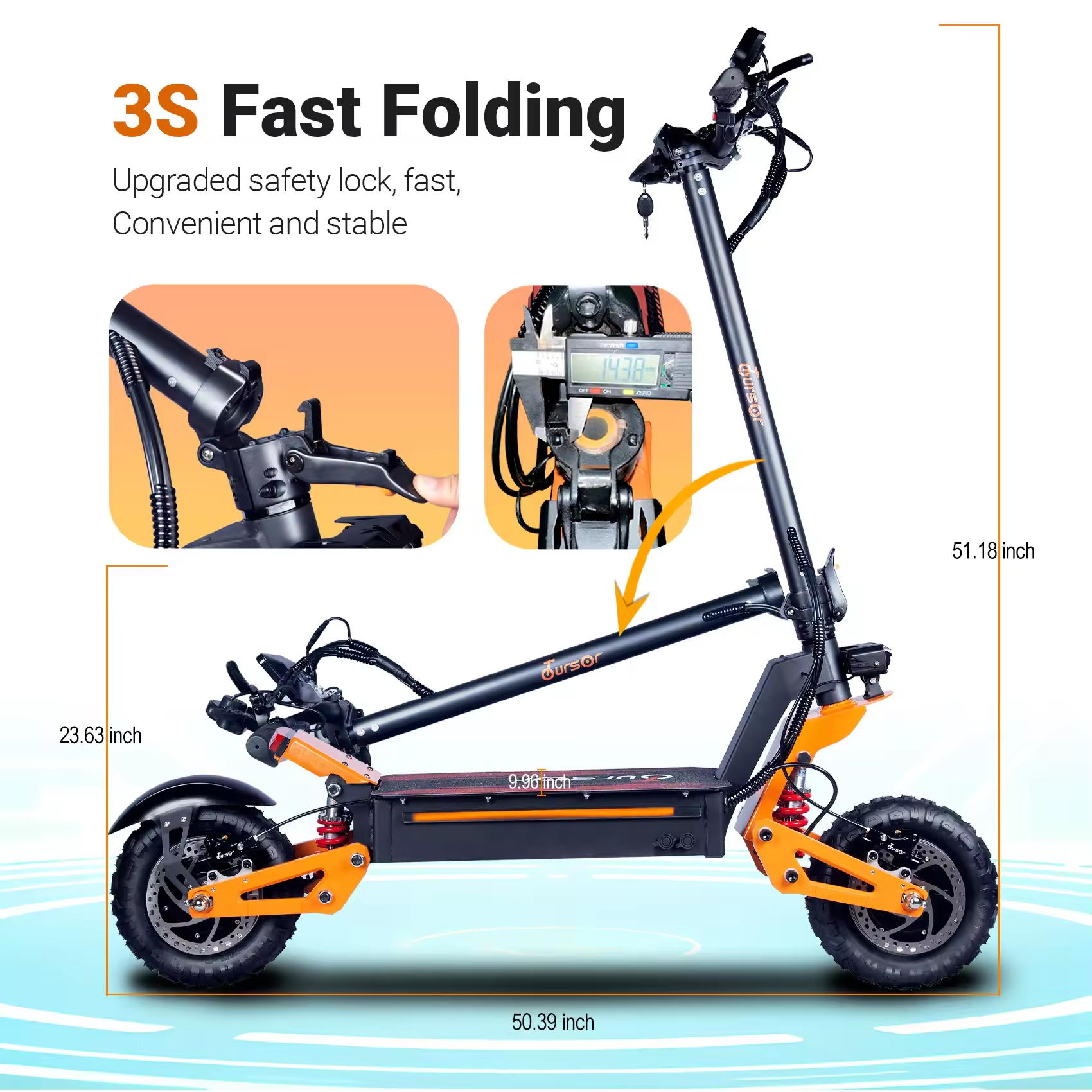 11-Inch Off-Road Tires Foldable Dual Suspension 6000W 60V Motor 38AH High Speed 85km_H IP55 Waterproof Electric Scooter for