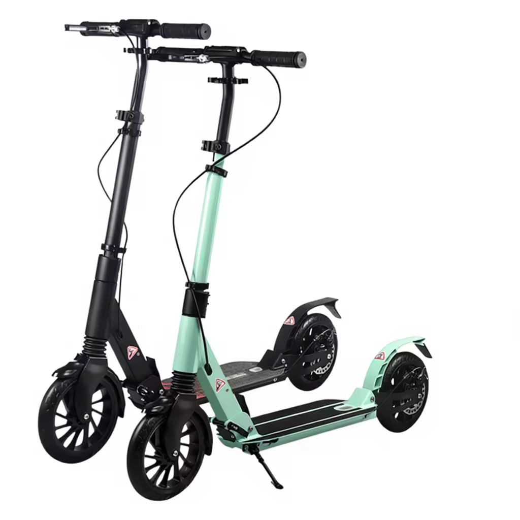 Drop Shipping Factory Price PU Wheels Foldable Lightweight Skateboard with 2 Big Wheels Quick Fold Kick Foot Scooter