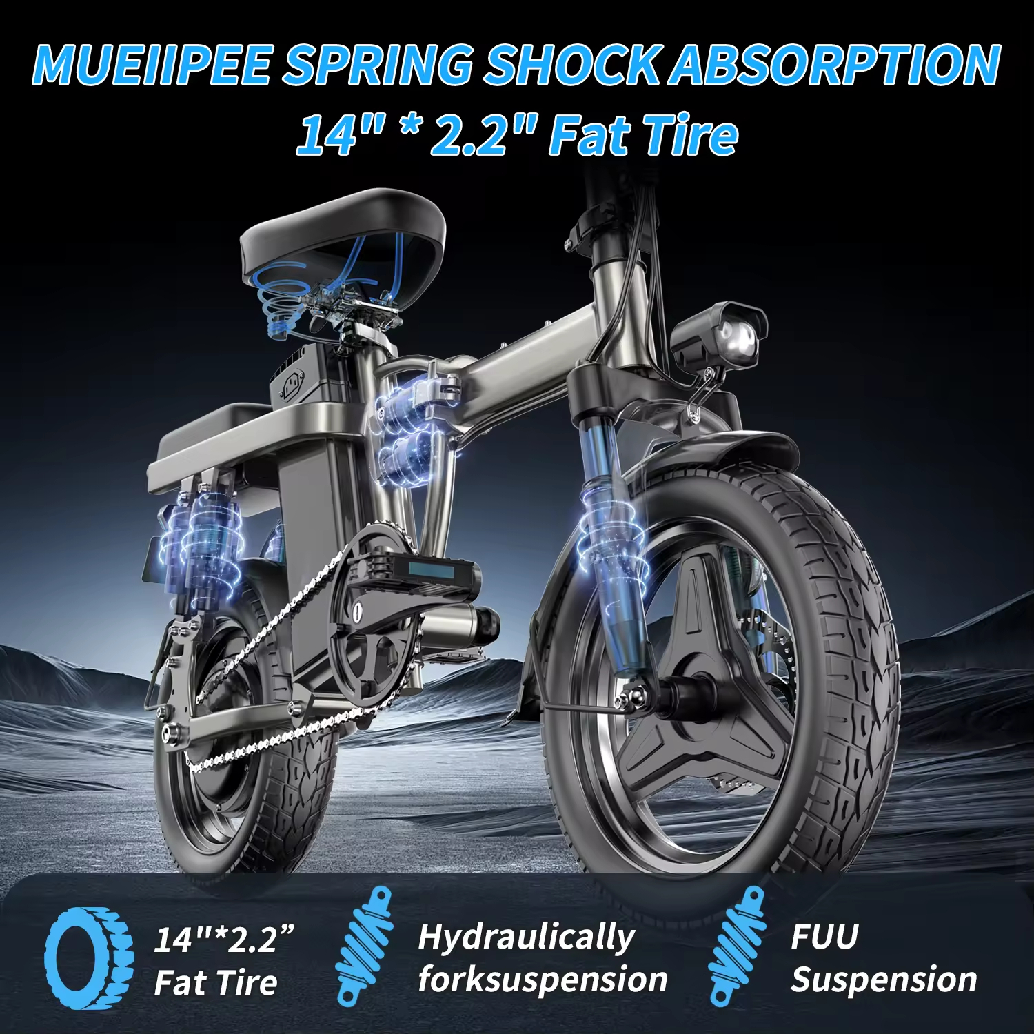 Warehouse in Stock 48V 15Ah Urban Long Range Powerful Mini E Bicycle 14 Inch Adult Portable Electric Bike