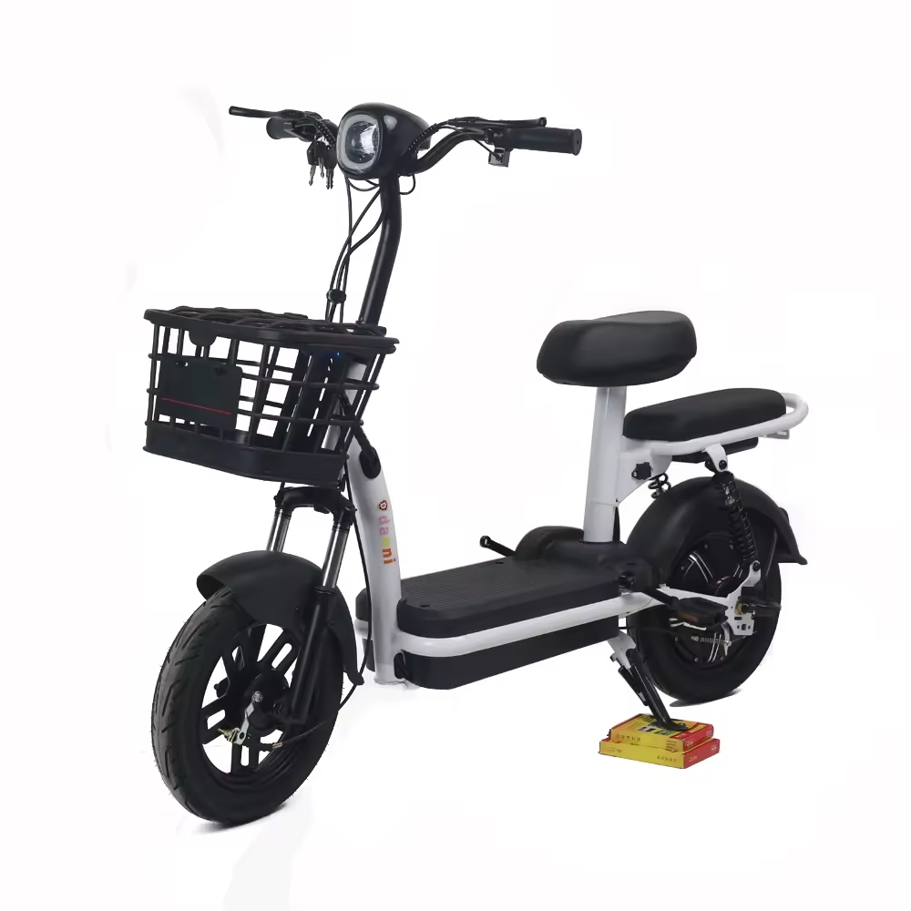 Customization Product 2 Wheel Electric Scooter 350W LEAD-ACID Battery Long Range City Electric Bike Ebike Bicycles With Basket