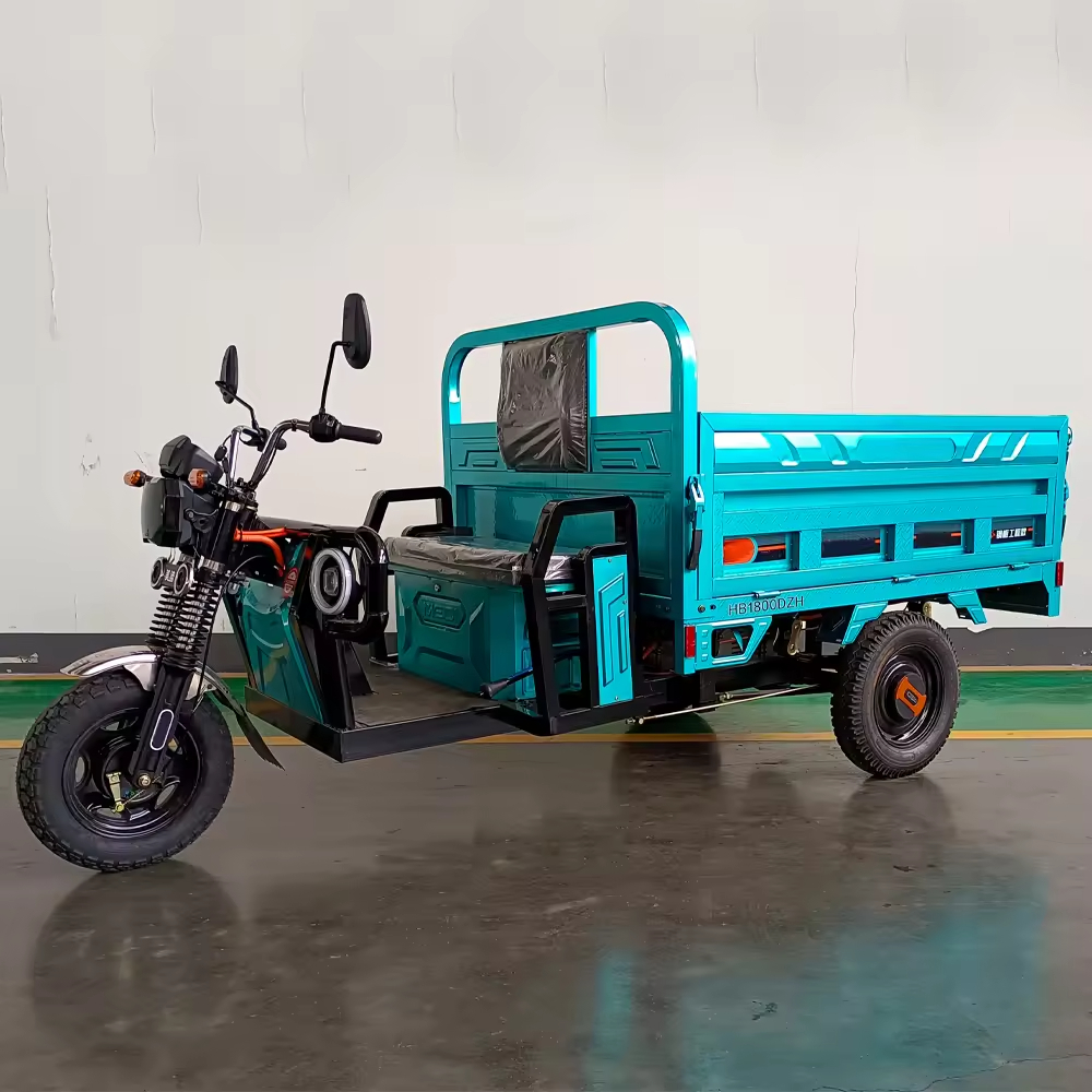 Wholesale 1800W Electric Tricycle Motorcycle 3 Wheel Electric Cargo Bike With Rear Basket