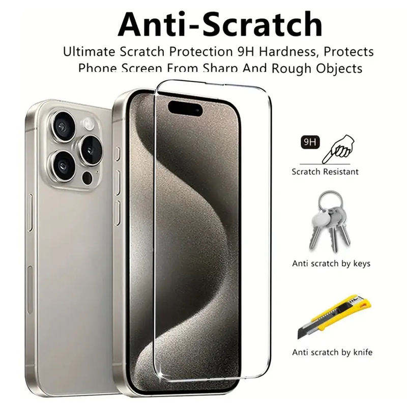 Ceramic 9h Tempered Glass For Iphone 12 14-17 Pro Max Huawei Pura 80 Pro+ Honor 400 Lite Waterproof Full Coverage 2 Pack - Buy 9