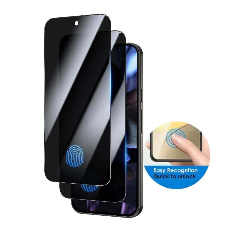 Full Coverage Waterproof Anti Dust Privacy Tempered Glass Screen Protector For Google Pixel 9 Pro Realme Gt 6 Tecno Camon 40 - B