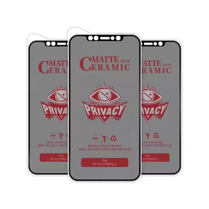 0.33mm Thickness Soft Ceramic Matte Anti-spy Privacy Glass For Iphone Screen Protector Against Mobile Phone Peeping - Buy 2.5d P