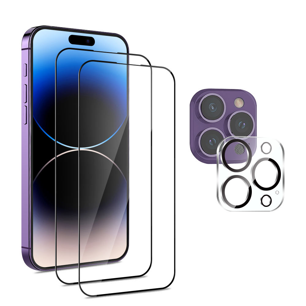 3d Anti Static Esd Tempered Glass Glass Screen Protector For Iphone 17 16 15 14 13 12 Pro Max Plus With Camera Lens Protector -