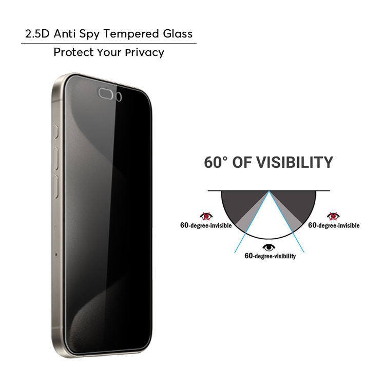 Anti Spy Peep Privacy Screen Protector For Iphone 11 12 13 14 15 16 17 Pro Max Tempered Glass Screen Protector For Iphones - Buy