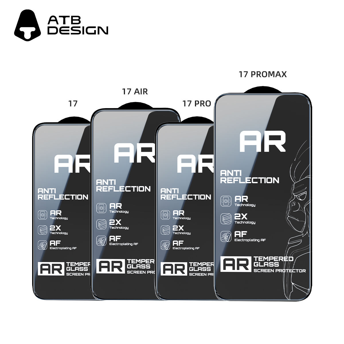 Atb Anti Static Anti Reflective Eds Hd Tempered Glass Screen Protector For Iphone 16 15 14 17 Pro Max Hd Protection - Buy For Ip