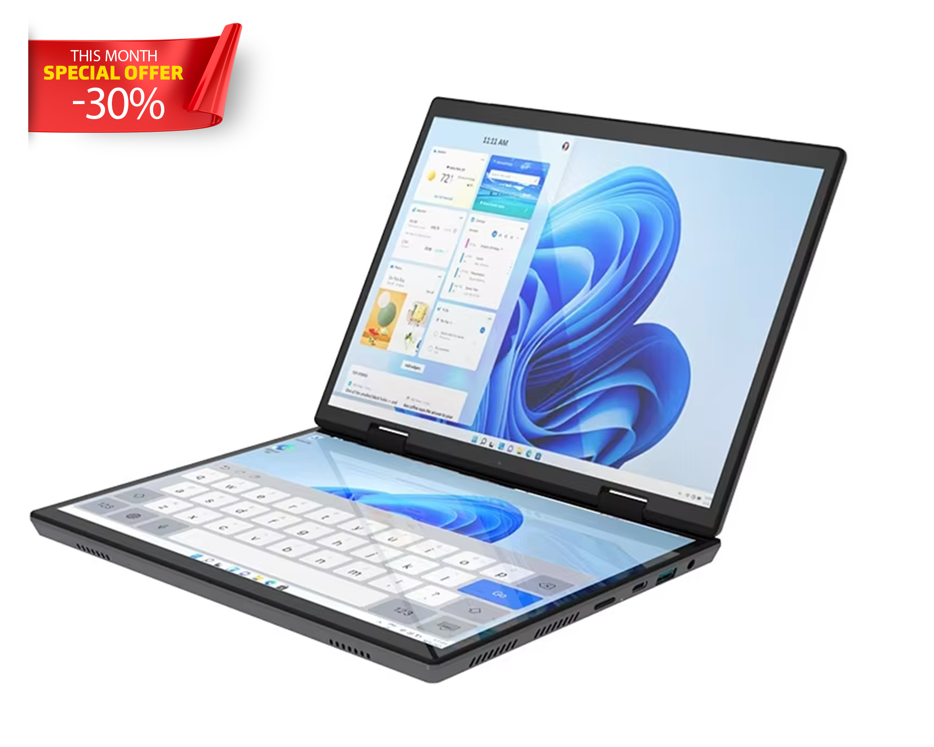 SHOULDER Factory Price Yogogo 108D Dual Touch Screen Laptop 360 Degree 32GB+1TB Memory for Business Home Office School New Produ