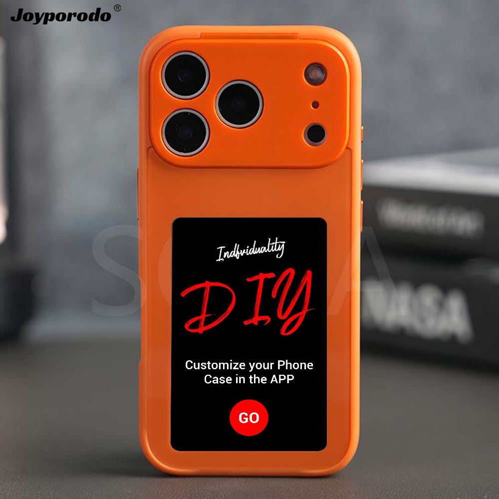 JOYPORODO B158 4 Color NFC E-ink Smart Case Wholesale for iPhone 17 Pro Max DIY Phone Case for iPhone 17 Pro with Velvet Lining