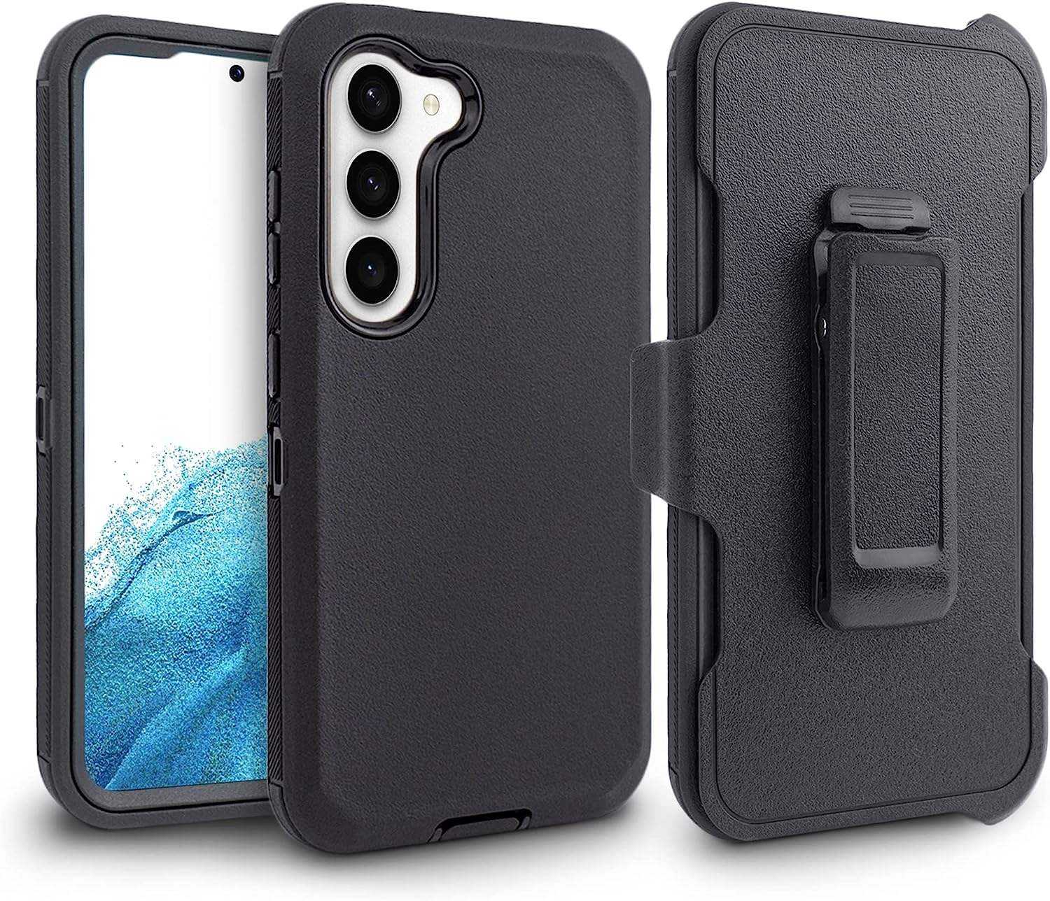Heavy Duty PC TPU Belt Clip Holster 3 in 1 Combo Rugged Phone Case for Samsung Galaxy S25