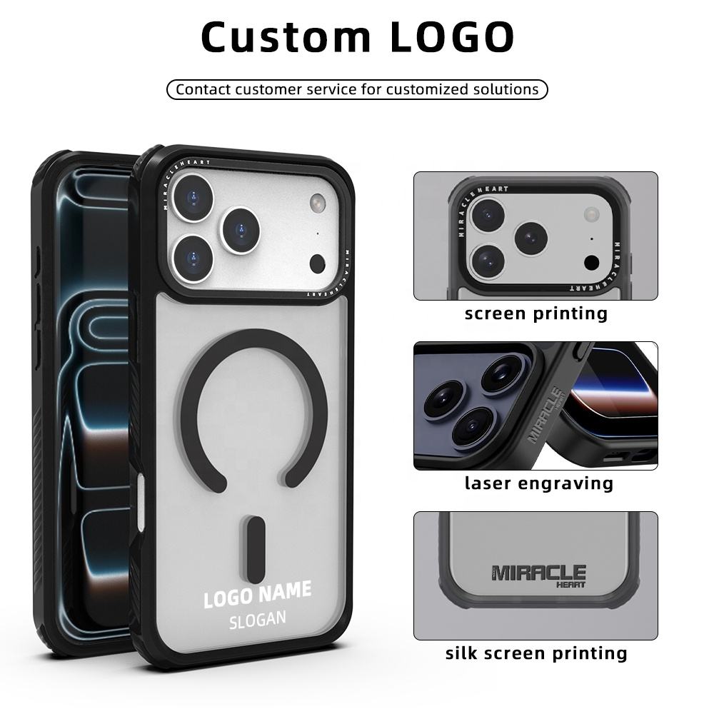 Custom Magnetic TPU PC Mobile Phone case with Stand Holder Shape Pattern for iPhone 17 16 15 Pro Max Designer Phone Accessories