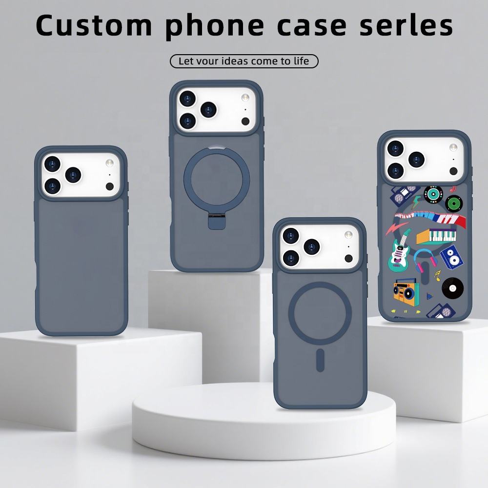 Custom Printed Colors Tpu Pc Magnetic Frosted Translucent Matte Mobile Phone Case for iPhone 17 Pro Max Shockproof Luxury Covers