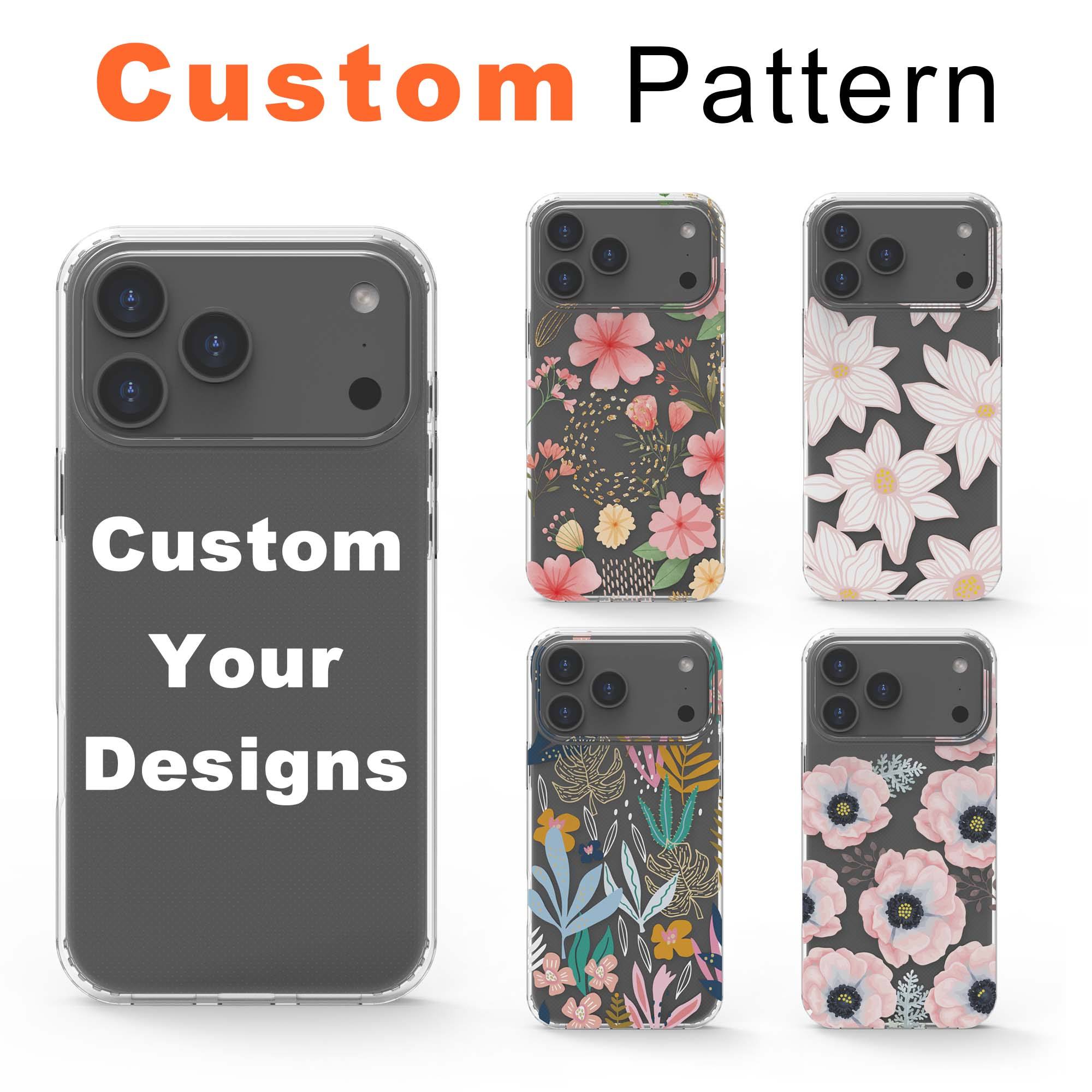 Custom Printed IML Floral clear Phone case for iPhone 17 16 Air Pro Max 2.0mm TPU PC Luxury Girly Design Anti-yellowing Covers