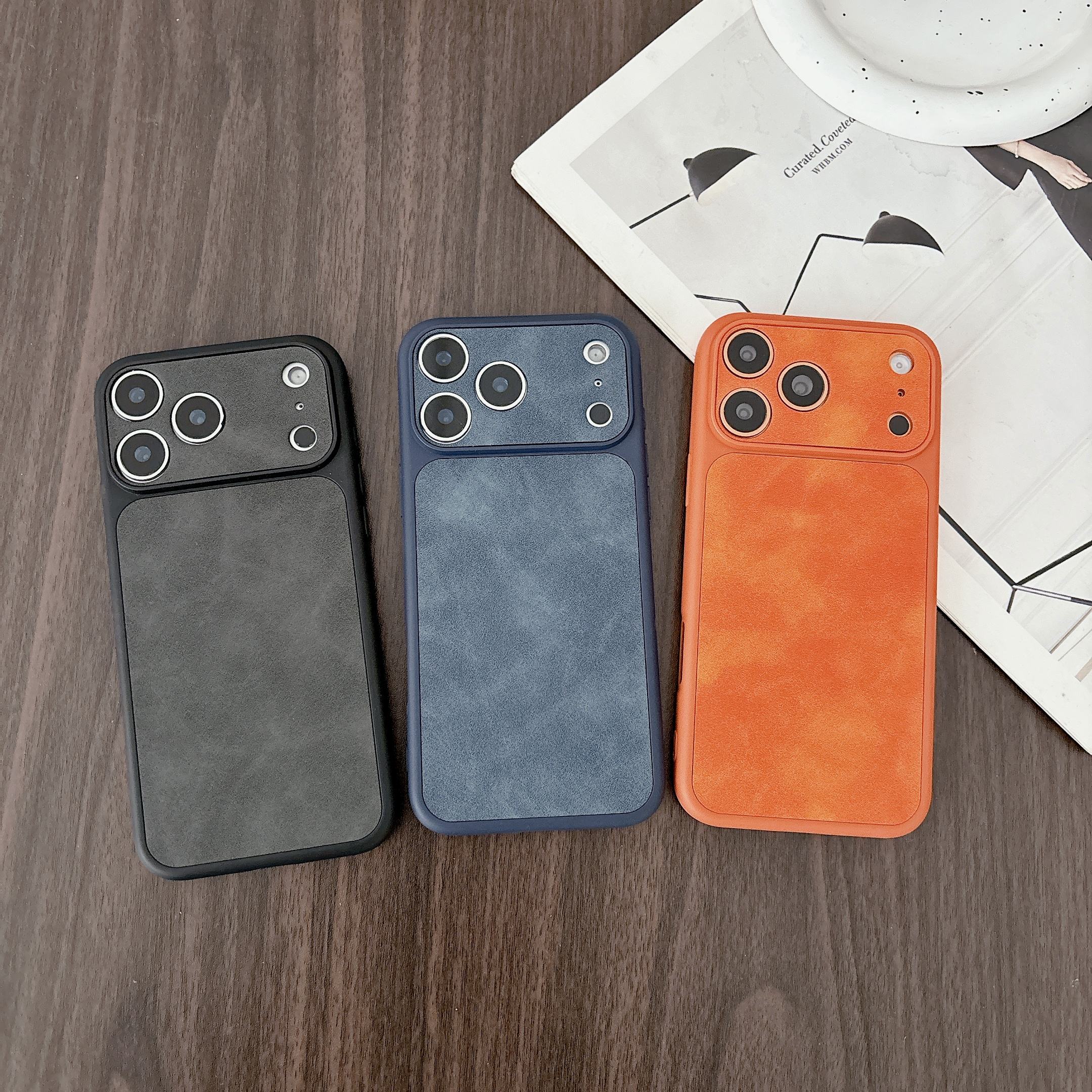 High Quality Leather TPU Luxury Shockproof Cell Mobile Phone Cases for iPhone 17 16 15 Pro Max 14 13 Back Cover