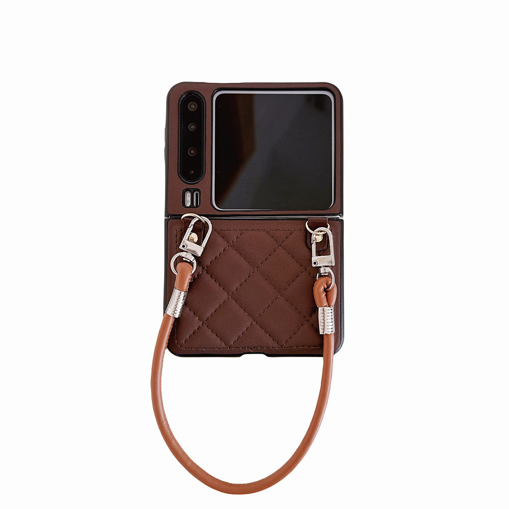 For Sumsung Phone Case for Girls with Hand Design Strap Without Card Holder Durable PU Leather Cover