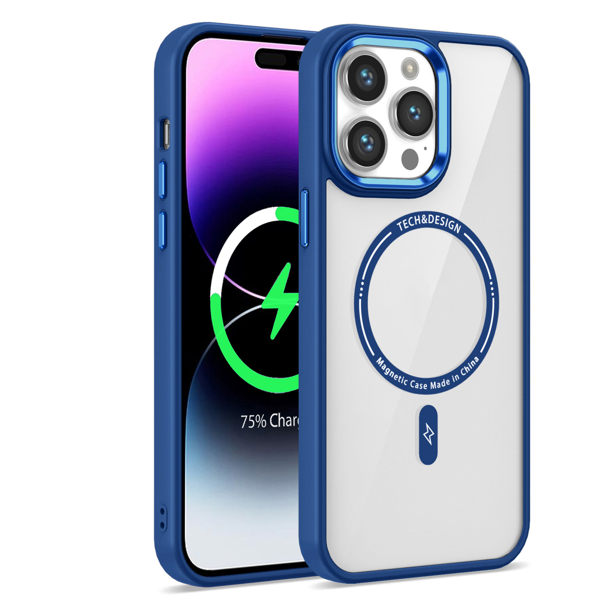 New Upgrade Transparent Clear Magnetic Case With Metal Camera Protection for IPhone 14 15 Pro Max