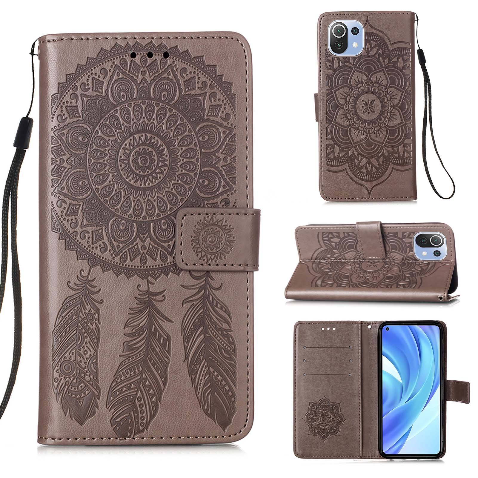 Dream Catcher PU Flip case Pouch for Xiaomi Mi 11T 10 Prime 11 Lite Poco X3 NFC for Redmi Note 10 Pro 10s Wallet Stand case