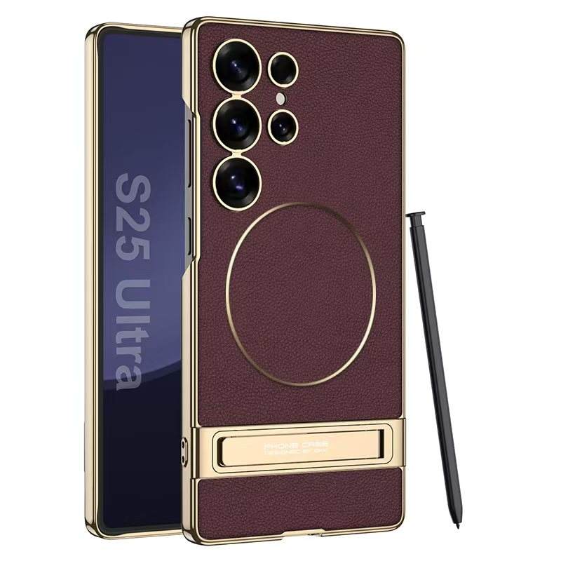 Leather Cover for Samsung Galaxy S24 S25 Ultra Case With Stand Drop Protecter Shockproof Mobile Phone Case Samsung S23 S24 25