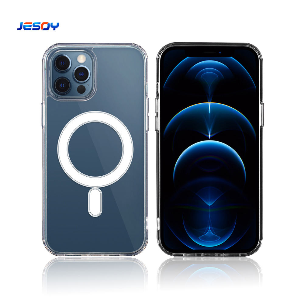 Clear Shockproof Mag Mobile Phone Covers Safe Transparent Magnetic Phone Case for Iphone 17 16 15 14 13 Pro Max