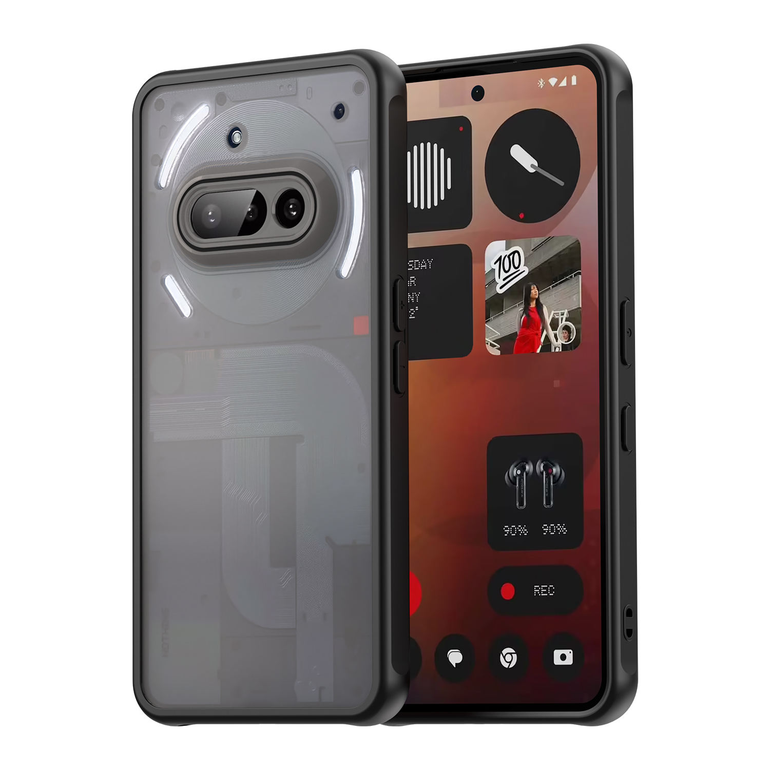 Stylish Anti-Drop Protective Case for Nothing Phone 3A Durable PC and Silicone Acrylic Mobile Phone Cover