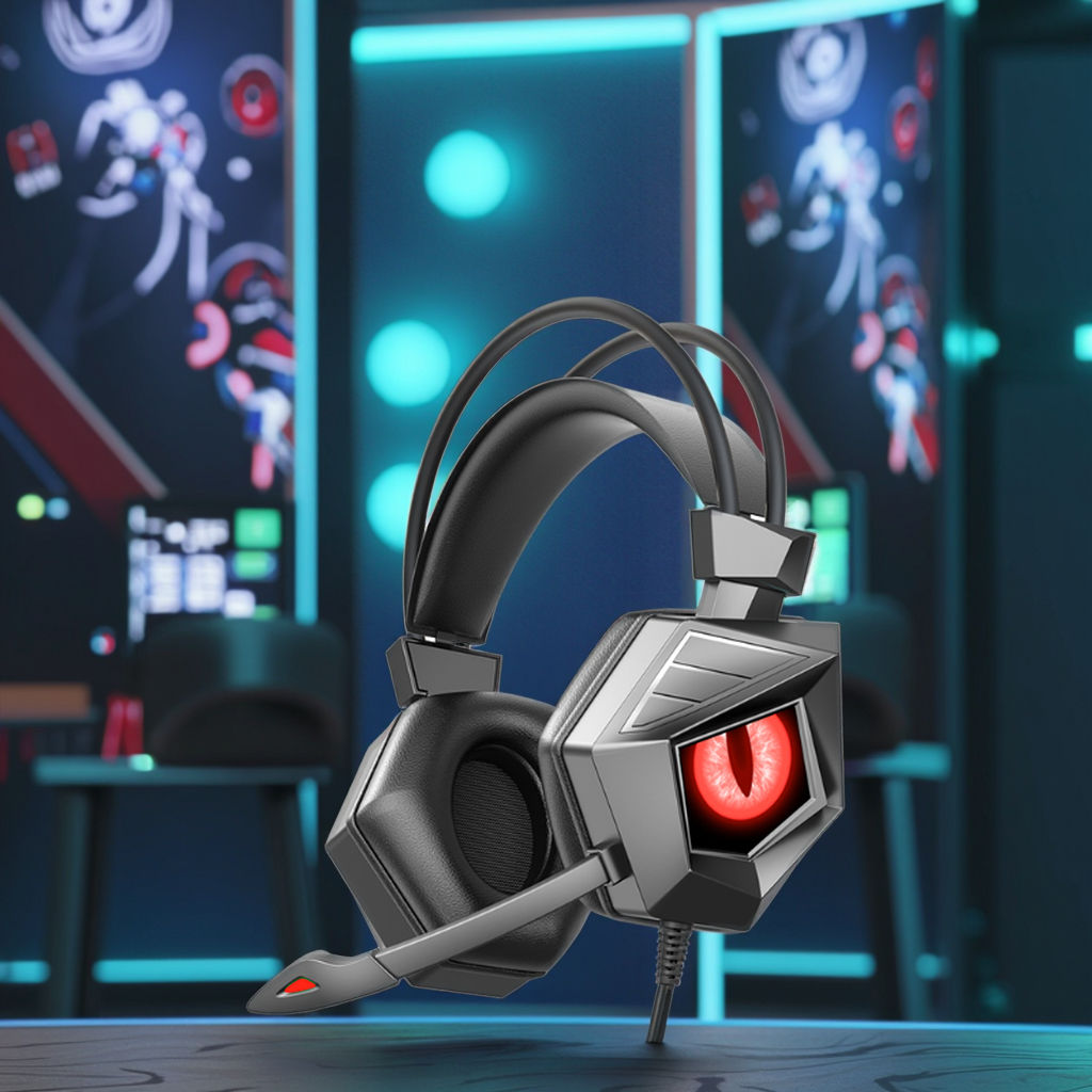 TONGYI Professional Dynamic 7.1 Version RGB Lighted Over Ear Gaming Headset for PC Computer PS4-Sports & Travel Games Use