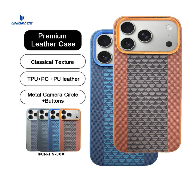 UNIGRACE Leather for Iphone Case Custom Design Phone Cases Packaging Box Protective Cover for Samsung S23 S24 S25 Ultra Case