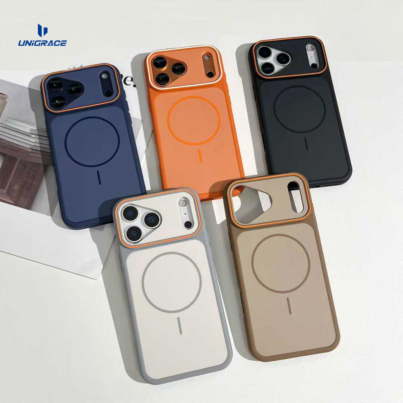 UNIGRACE New Design PC TPU Mobile Phone case for iPhone 17 Pro Max Magnetic Cell Phone Cover for iPhone 17 Air 16 15 14 13 12 11