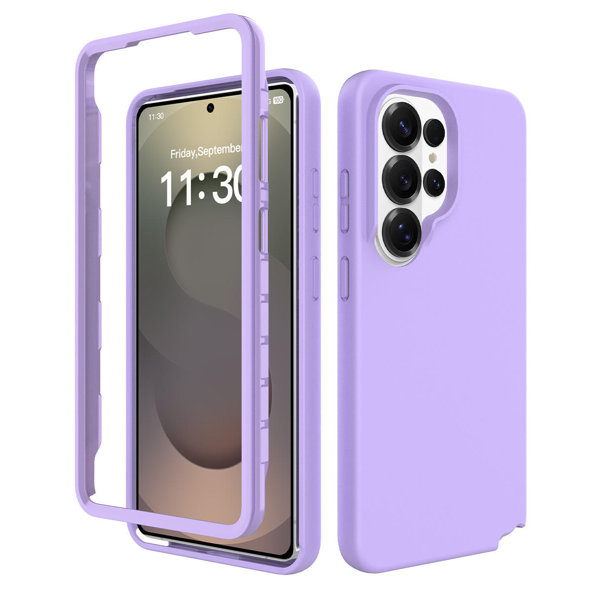 For Samsung S26 Edge S25 Ultra S24 FE Matte 2 in 1 Armor Clear Mobile Phone Case Forro Shockproof Hard PC Cell Phone Cover