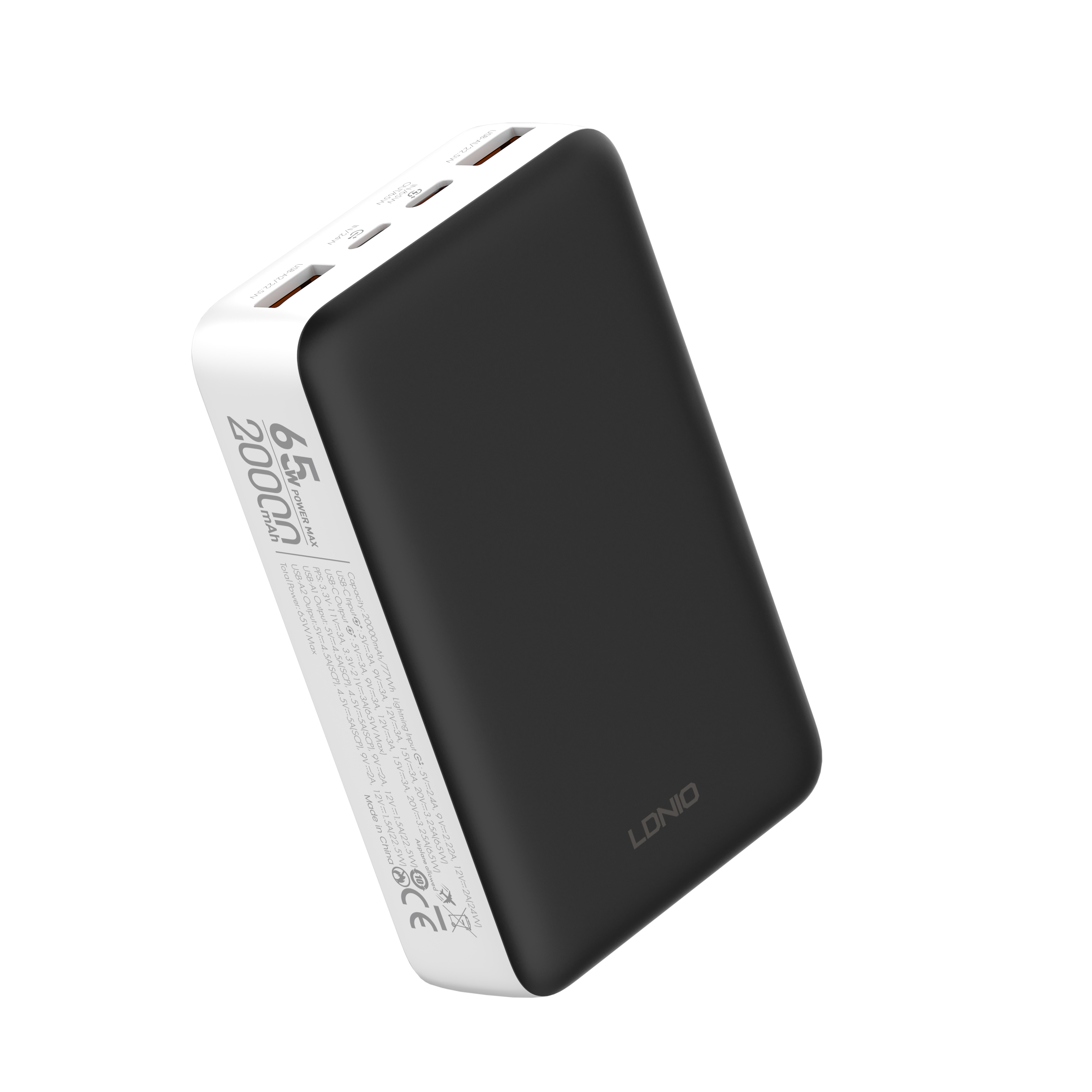 LDNIO--Powerbank--PQ27	"65W Powerbank  20000mah/77Wh "