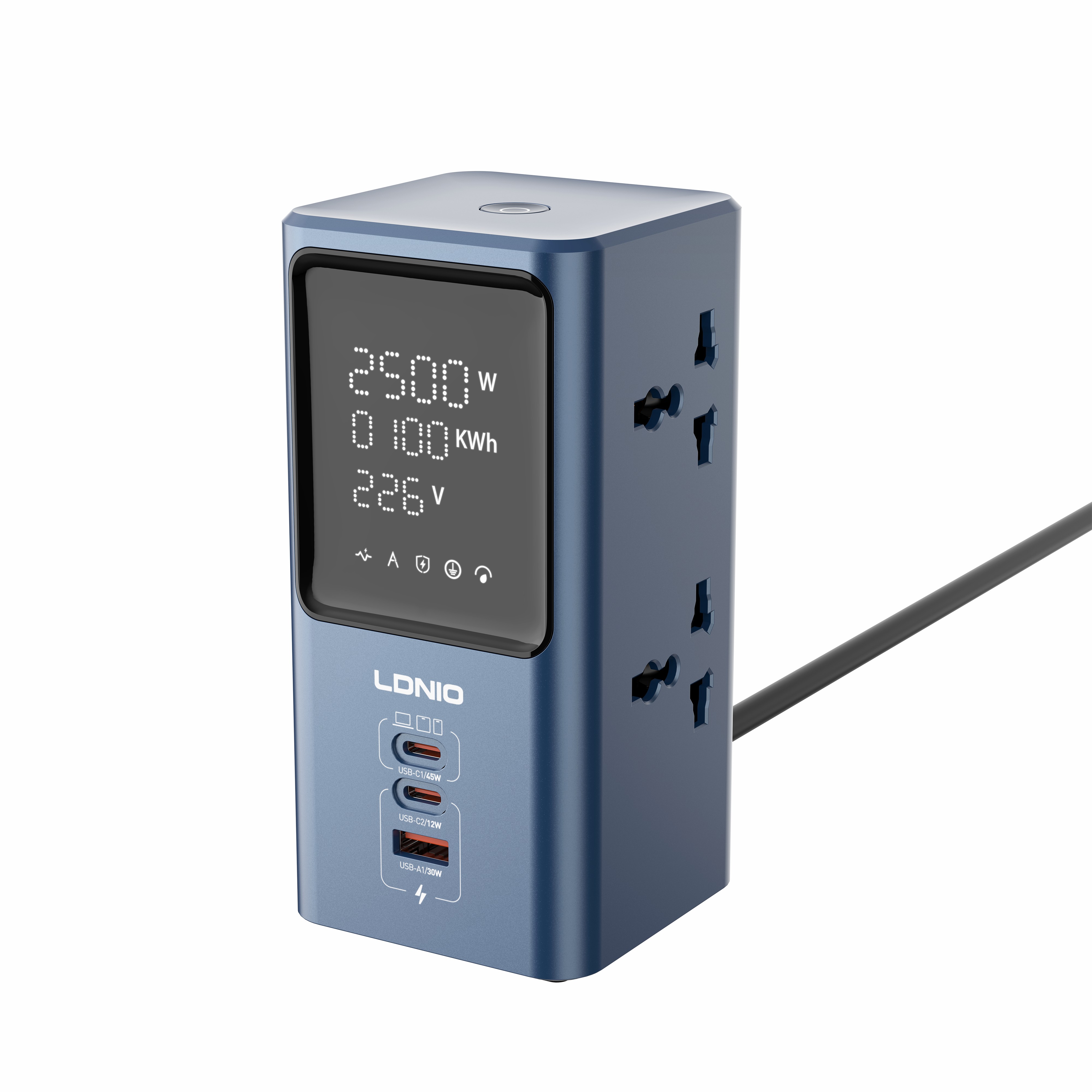 LDNIO--Power Strip--SC2	7-In-1 Ports GaN45W Desktop Tower Station