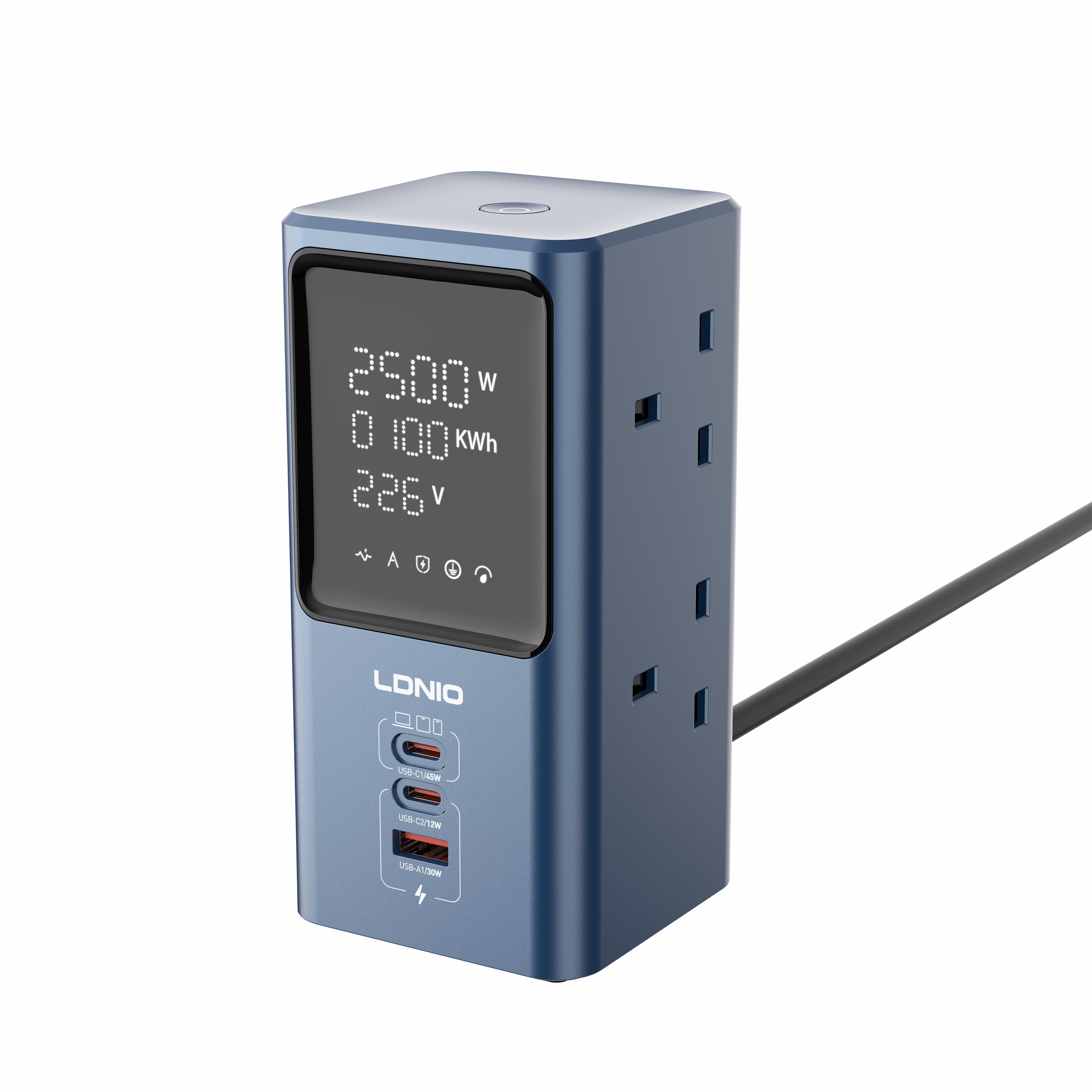 LDNIO--Power Strip--SK2	7-In-1 Ports GaN45W Desktop Tower Station