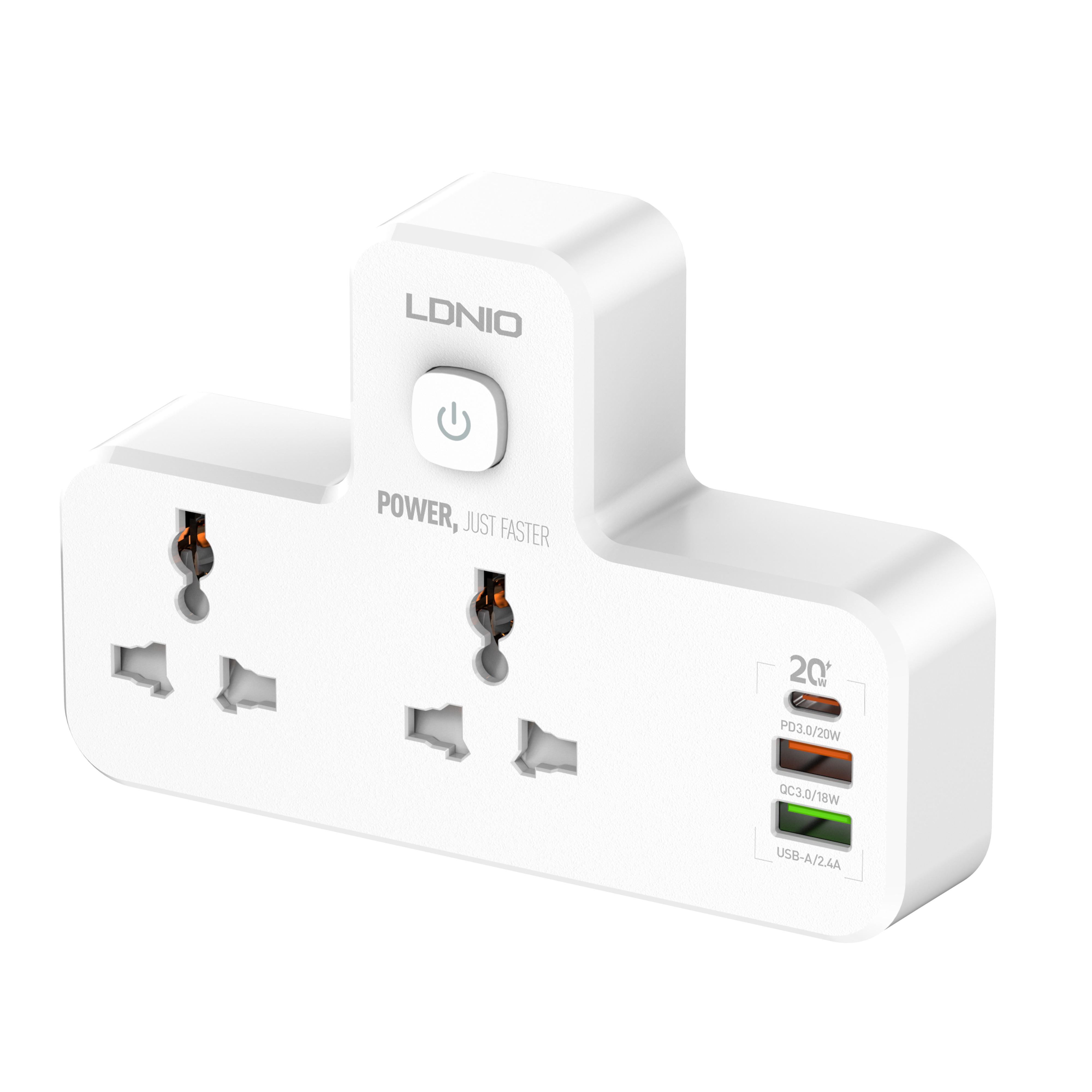 LDNIO--Power Strip--SC2311	"Universal 2 port + 1PD + 1 QC 3.0 + 1 USB POWER SOCKET+ NIGHT-LAMP"