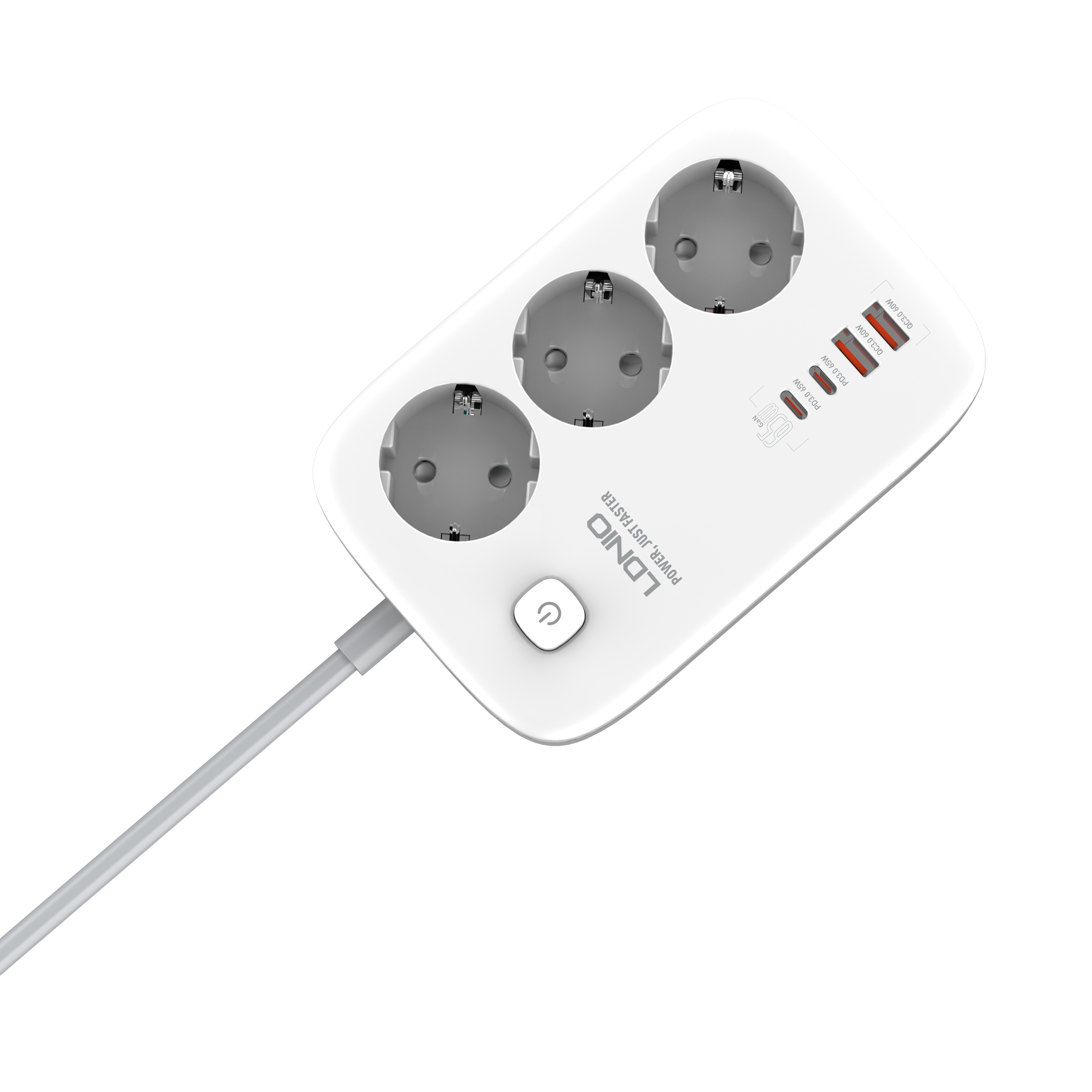 LDNIO--Power Strip--SE3436	"65W GaN +TURBO POWER ENGINE Support PPS/PD3.0/QC3.0/QC2.0/SCP/AFC and other fast charging protocols"