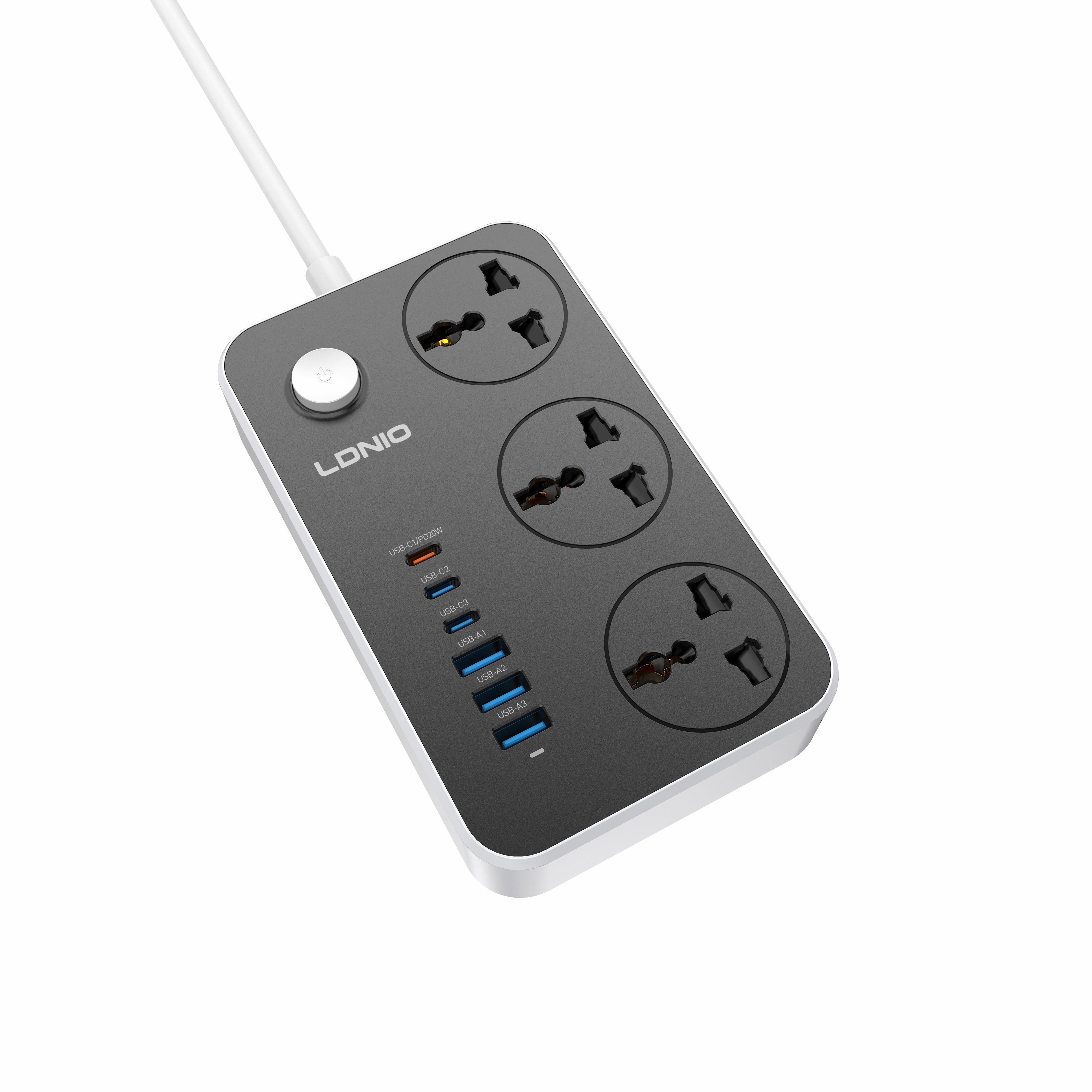 LDNIO--Power Strip--SC3604C	"PD20W POWER SOCKET 6USB Ports POWER CORD:2M"