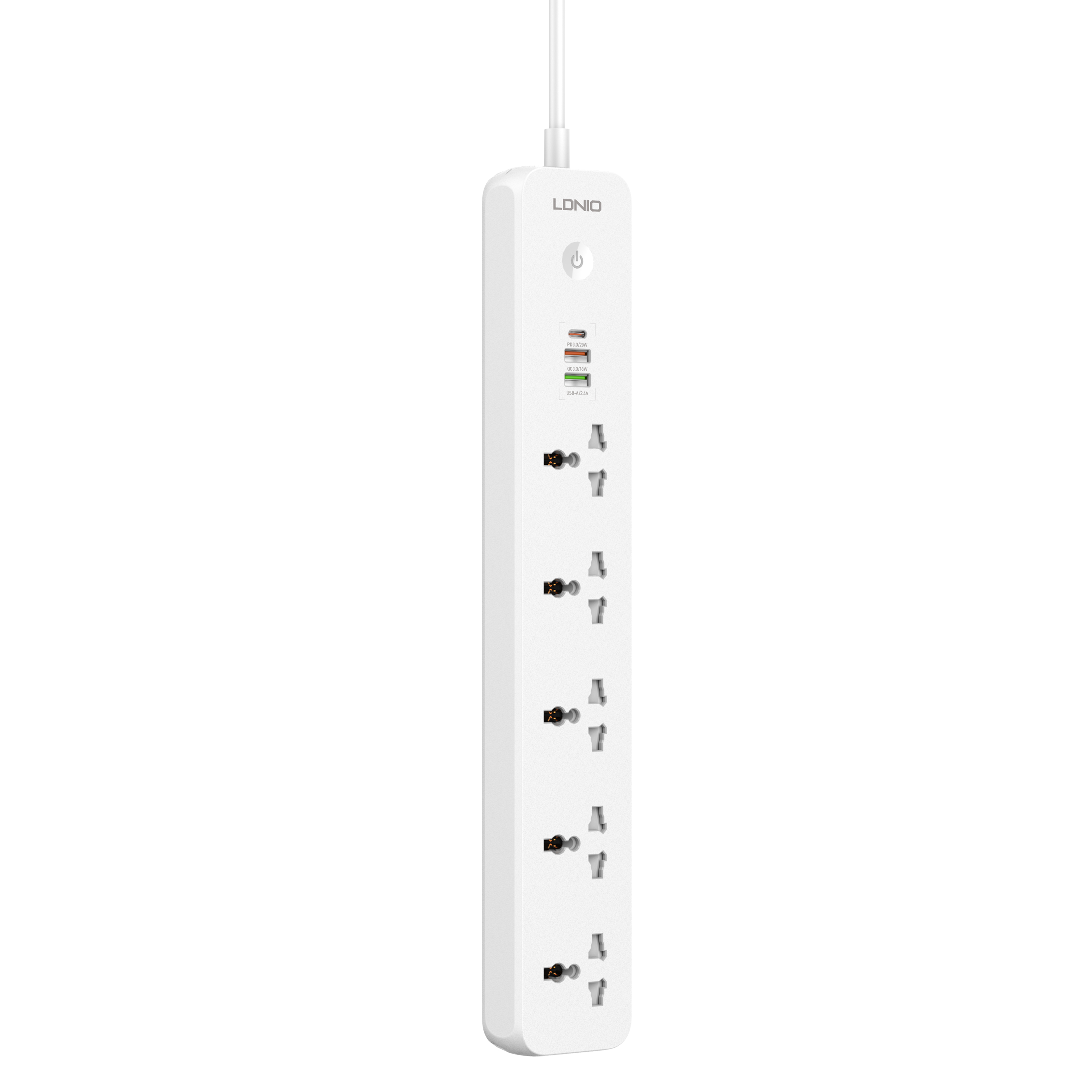 LDNIO--Power Strip-SC5319	"38W USB output PD 20W |QC3.0| AUTO-ID"