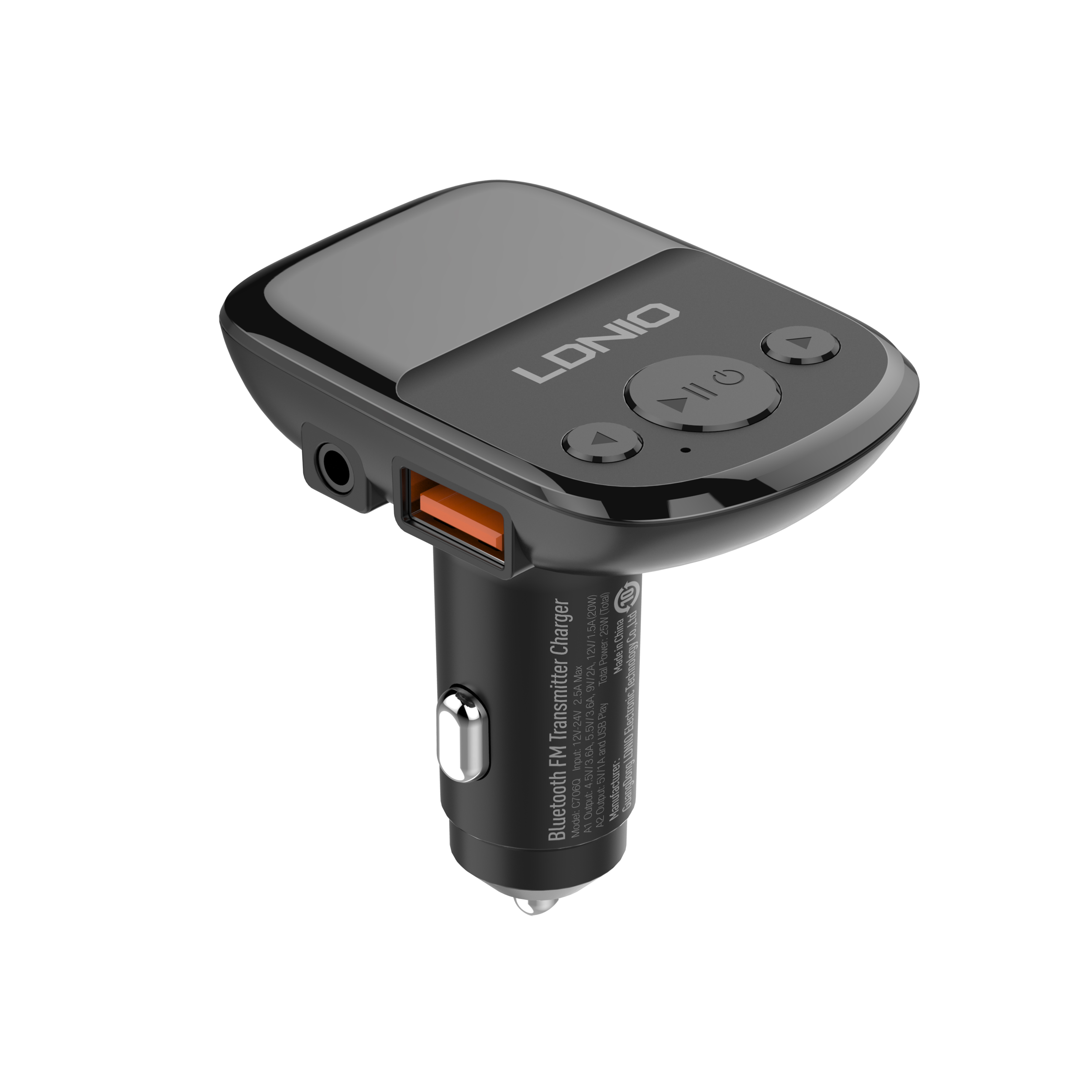 C706Q	"1 Audio input Port+1 QC3+ 1 USB(AUTO ID) Charger"